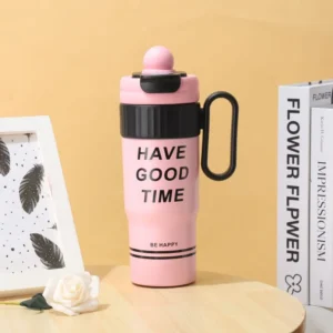 Insulated Travel Mug with Handle-750ml(Pink)