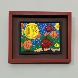 মাটির টেরাকোটা সমুদ্রের অতল W- 11.5" × L- 9"